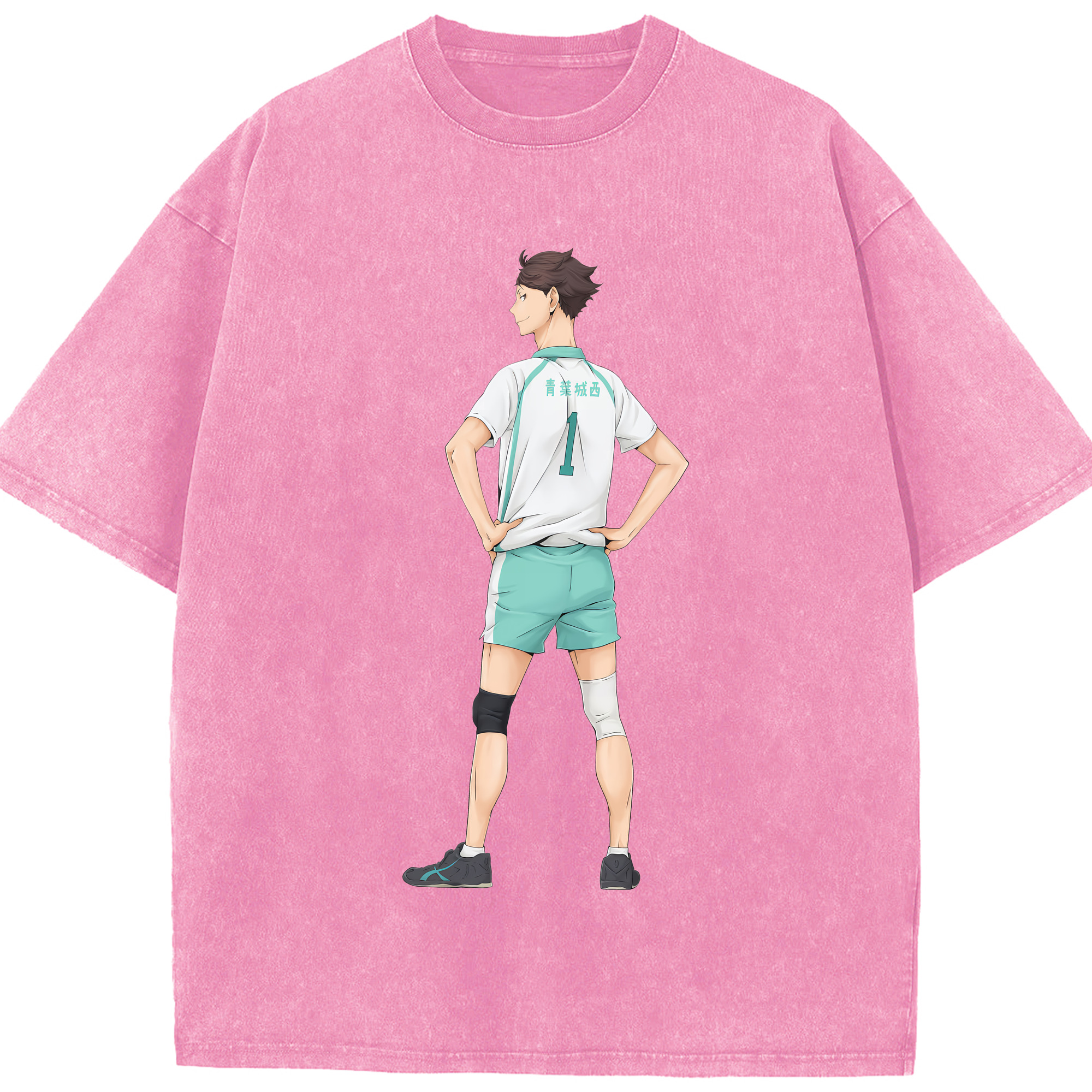 （画像用） ハイキュー!! Haikyu!! 綿100% ヴィンテージ風 半袖Tシャツ（フロントプリント）